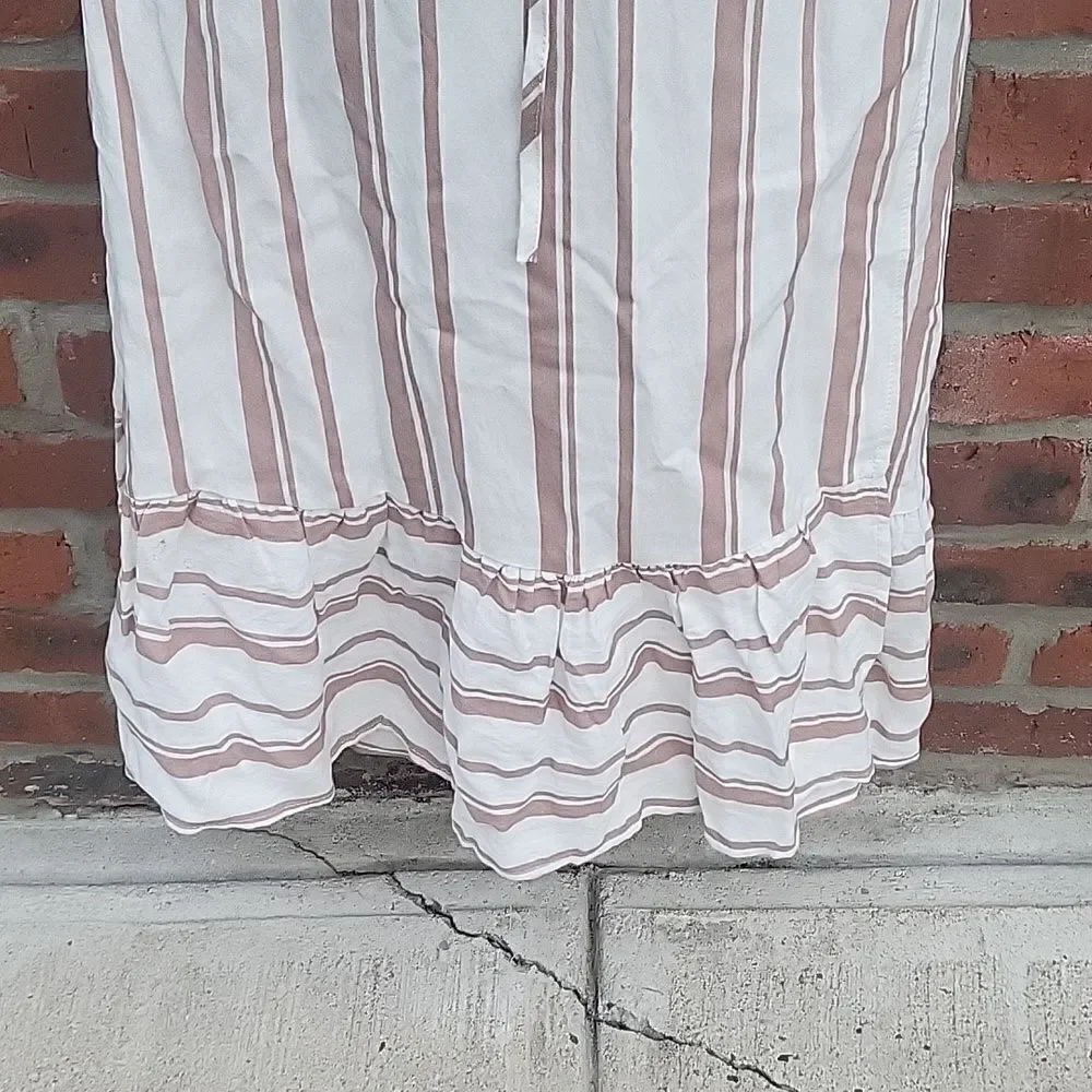 Stripped wrap dress